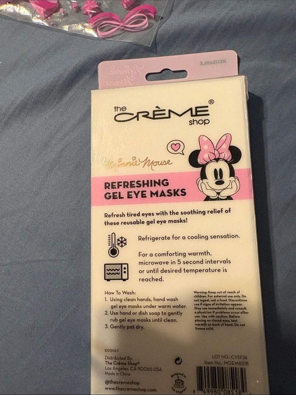 Disney Minnie Mouse Pink Cosmetic Bag with Matching Hair and Beauty Accessories